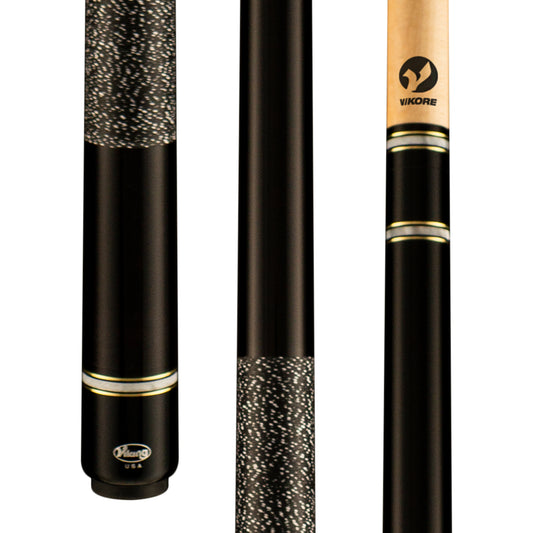 Viking Storm ST0402 pool cue with black butt and speckled grip.
