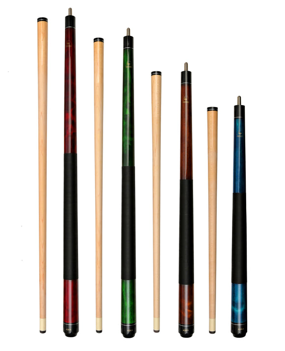 Set of Aska Mixed Length Cues LS, Canadian Hard Rock Maple Billiard Pool Cue Sticks, Short, Kids Cues, LS4