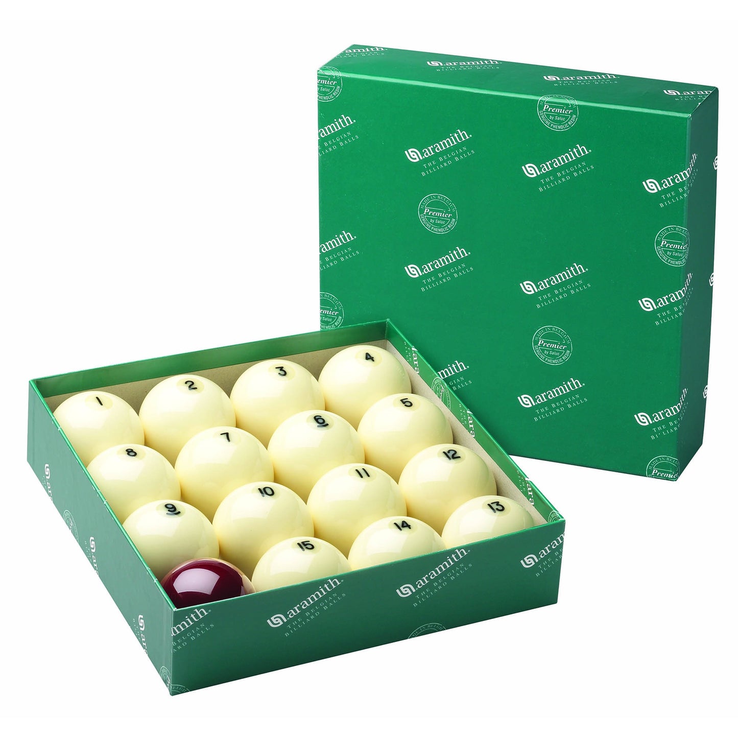 ARAMITH Premier Russian Pyramid Balls Set 68mm in green packaging. ARRUSSB