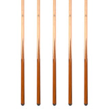 Set of 5 Aska SP1 Malaswood Sneaky Pete Billiard Pool Cue Sticks, 58" Hard Rock Canadian Maple, 13mm Hard Le Pro Tip, 2-Piece Construction. SP1S5