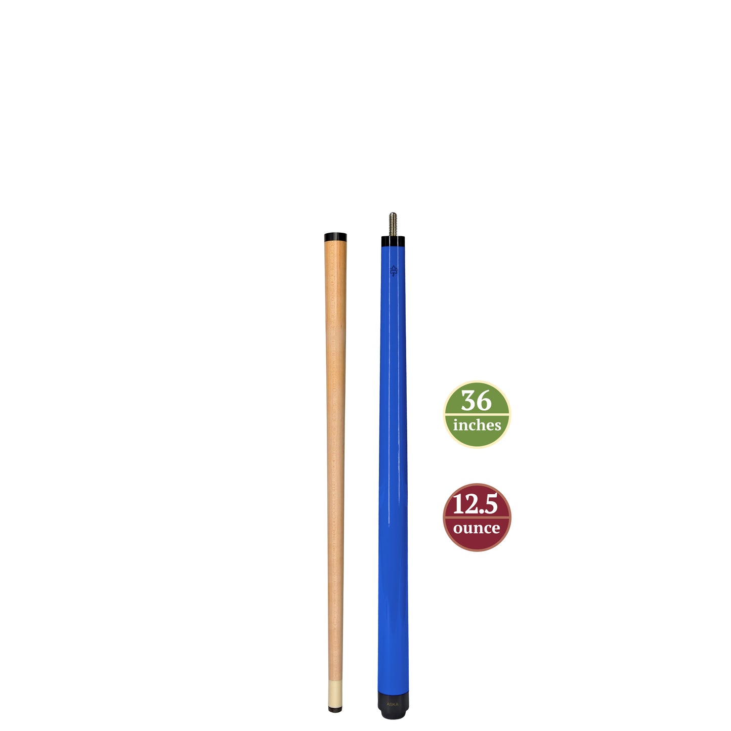 ASKA Bright Blue Short Pool Cue – 36