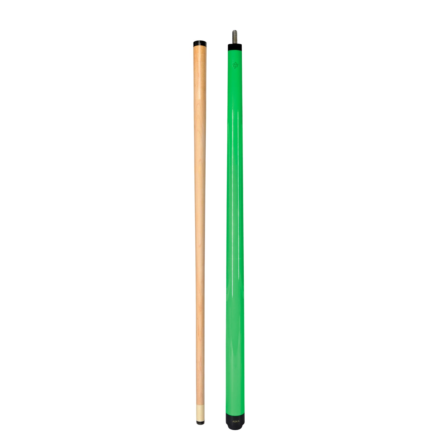 ASKA Short Pool Cue Matte Colour Blue, Pink, Orange or Green, 48" Stick, SWP48