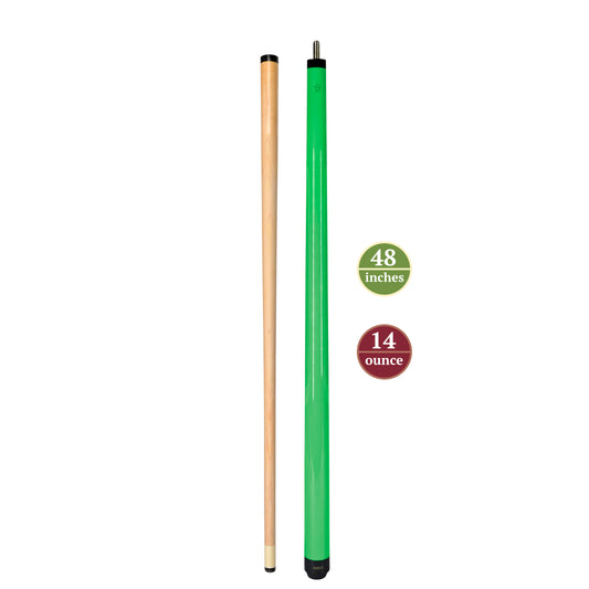ASKA Short Pool Cue Matte Colour Blue, Pink, Orange or Green, 48" Stick, SWP48