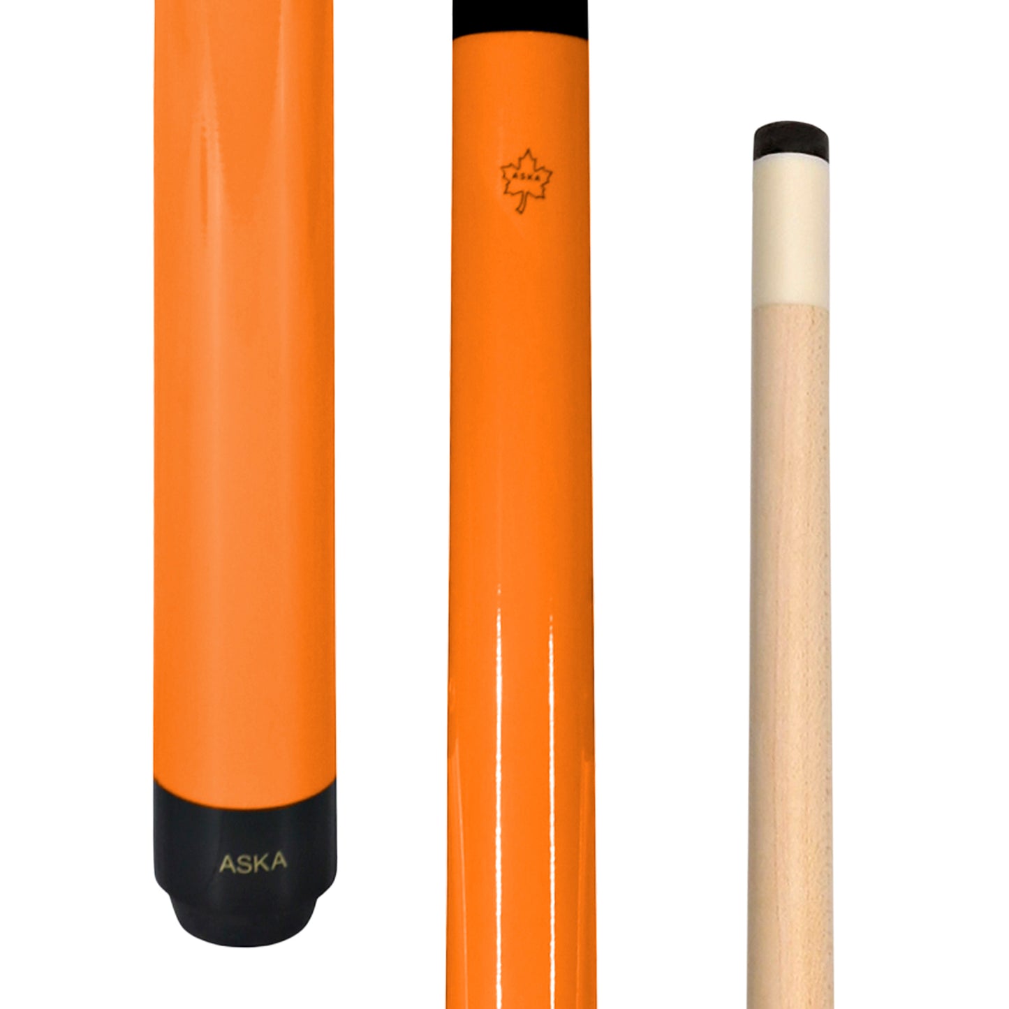 ASKA Short Pool Cue Matte Colour Blue, Pink, Orange or Green, 48" Stick, SWP48