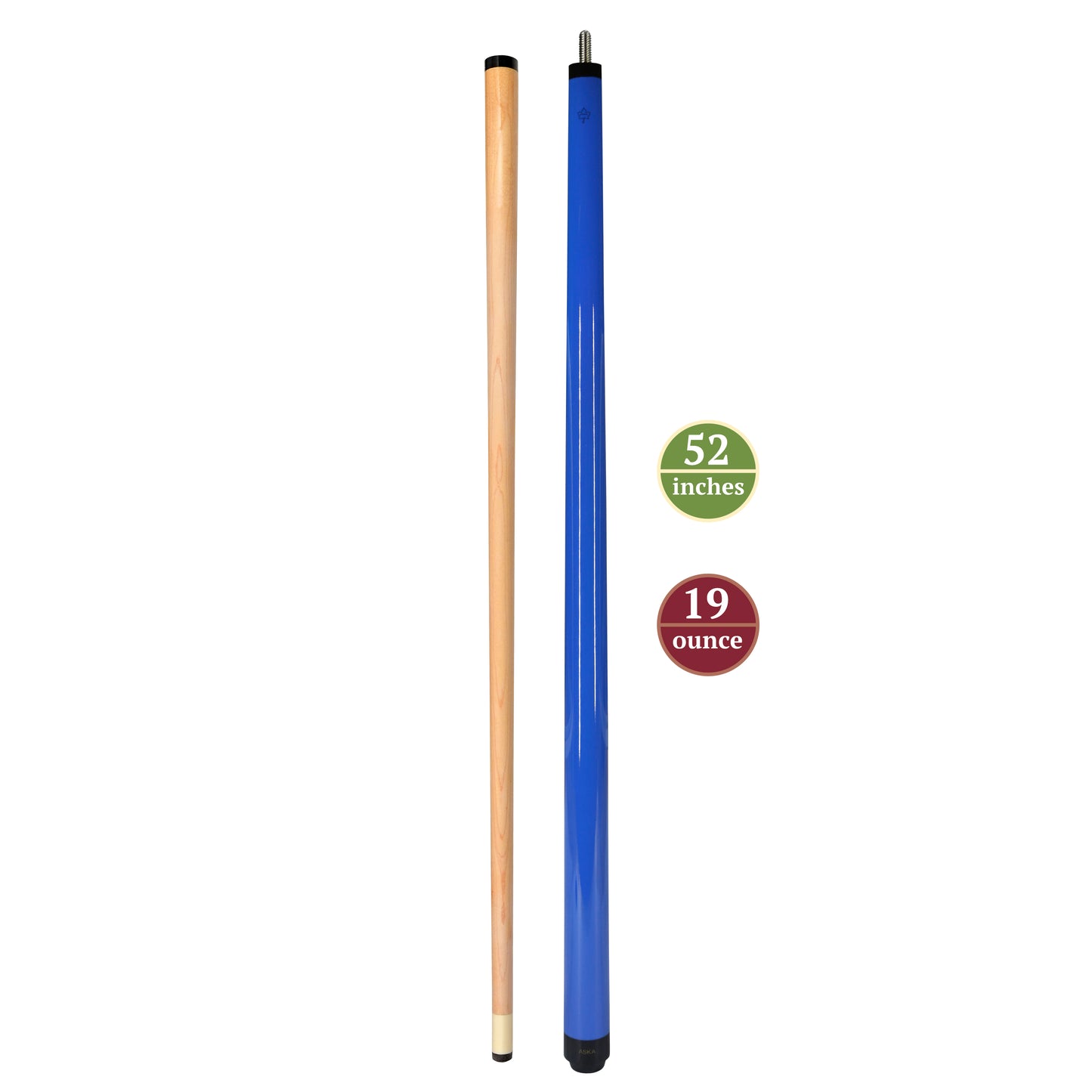 ASKA Bright Blue Short Pool Cue – 36