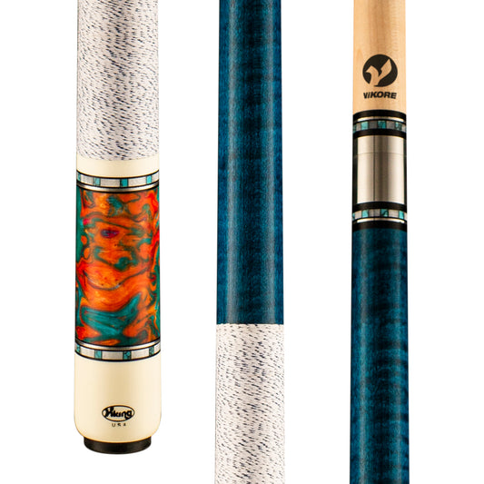 Viking Twilight TW0308 pool cue showing butt, shaft, and joint detail.