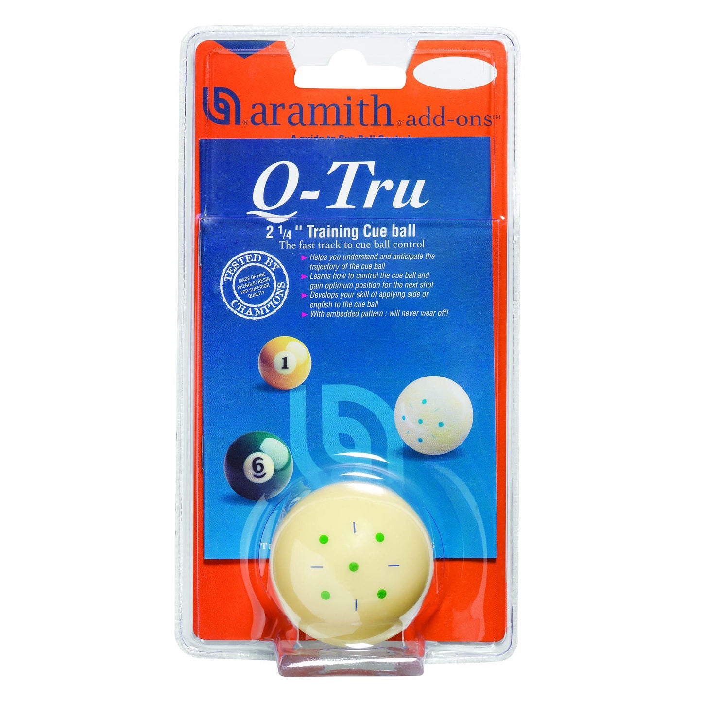 Aramith Q-Tru Training Cue Ball | 57.2mm (2 1/4