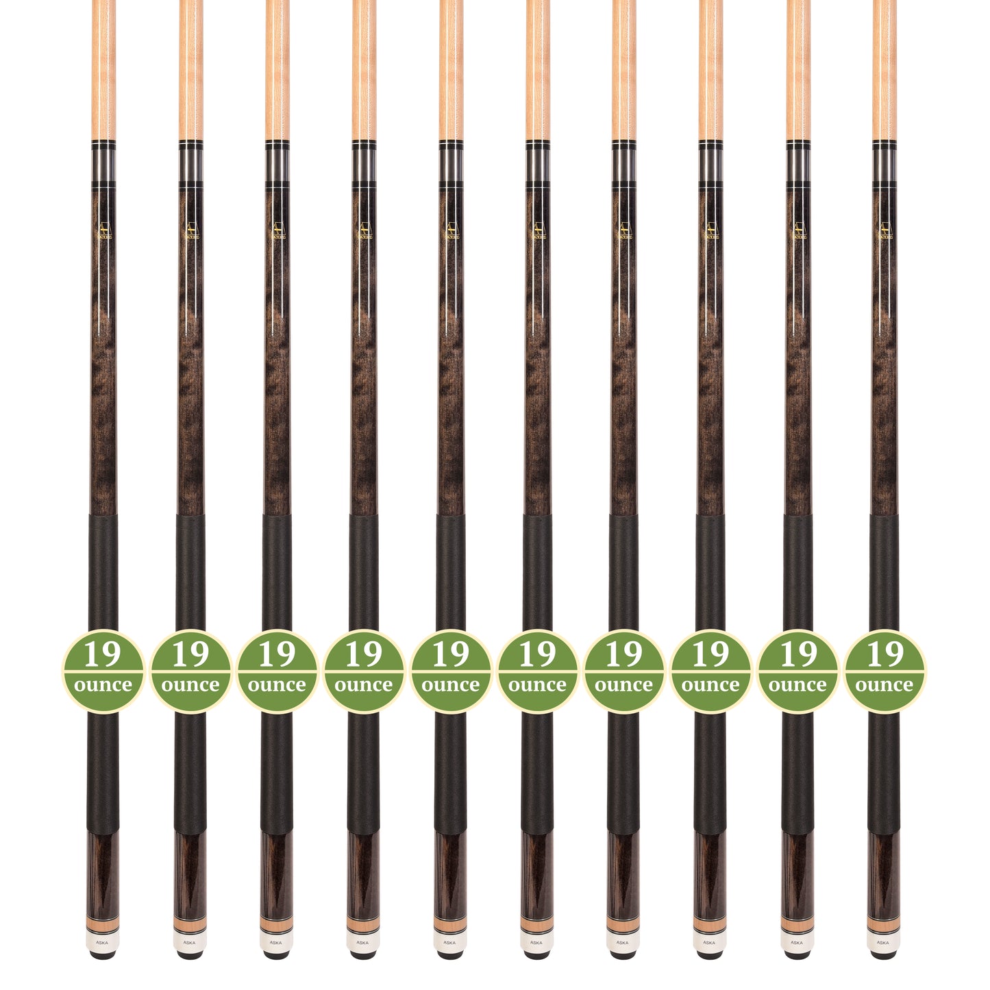 Lot of 10 SMOKE ASKA L2 Billiard Pool Cues, 58