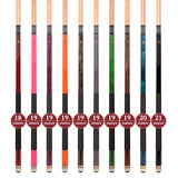 Set of 10 Aska L2 Billiard Pool Cues, 58" Hard Rock Canadian Maple, 13mm Hard Leather Tip, Mixed Weights, L2S10