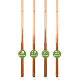 Set of 4 Aska SP1 Malaswood Sneaky Pete Billiard Pool Cue Sticks, 58" Hard Rock Canadian Maple, 13mm Hard Le Pro Tip, 2-Piece Construction. SP1S4