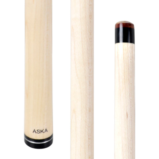 ASKA BREAK Extra Spare Shaft 5/16x18 Thread Joint 13mm Phenolic Brown Tip with 10mm Black Phenolic Ferrule. Canadian Hard Rock Maple, Black Collar with Ring, 29 inches, XSBK