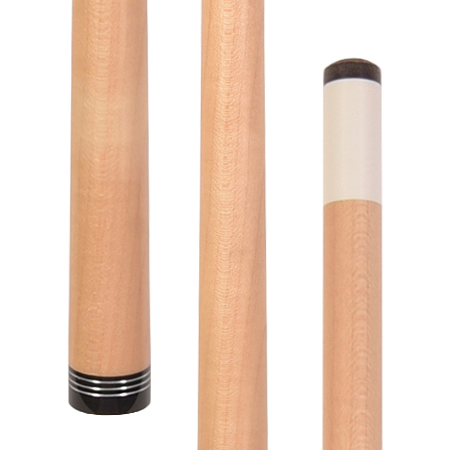 ASKA Extra Spare Shaft 5/16x18 Thread Joint 12.75mm Hard Brown Tip. Canadian Hard Rock Maple, Black Collar with Triple Ring, 29 inches, XSTR-18 billiard pool cue stick by ASKA