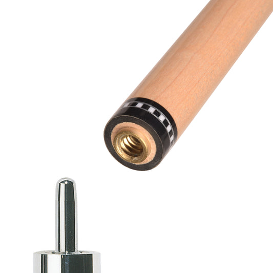 ASKA Uniloc 12.75mm Extra Spare Shaft with Dashed Ring. Canadian Hard Rock Maple, Black Collar with Black Dashed Ring, XS1275DRUNI