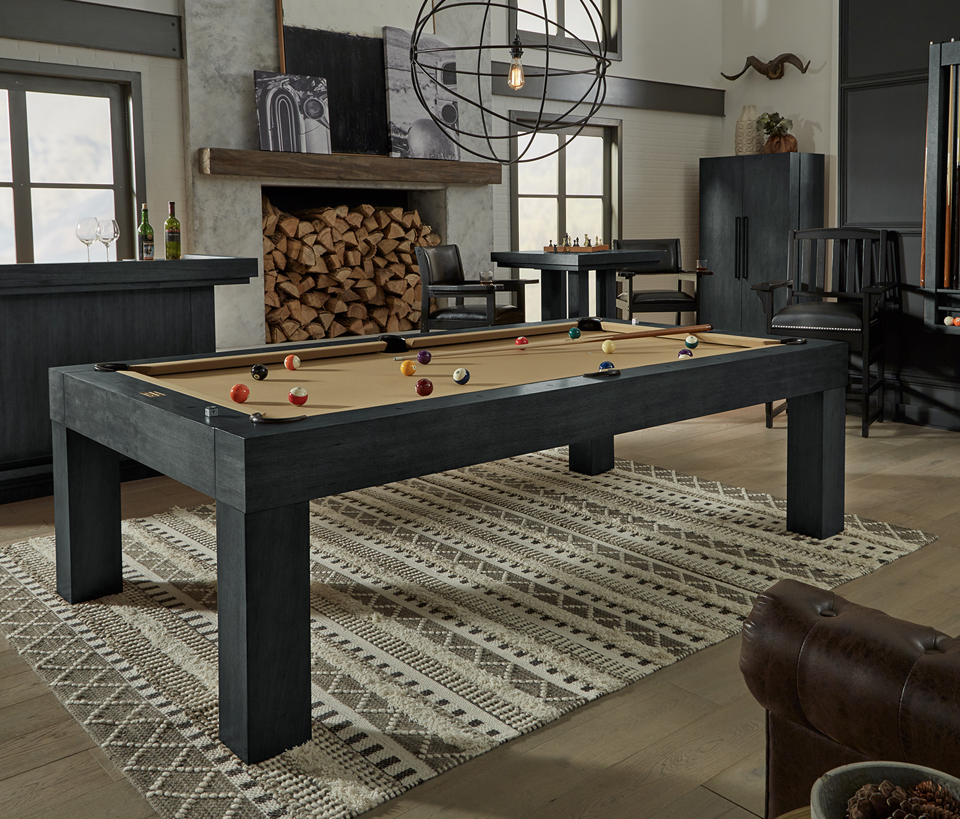 Alta 8' Pool Table (Black Ash) (ALTABASAHARA-DTCKIT)