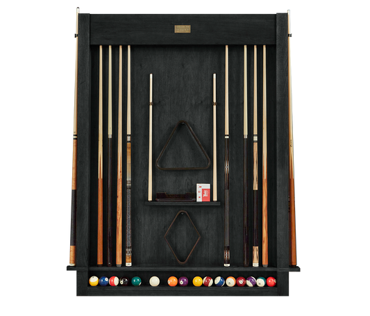 Alta Wall Mounted Cue Rack 12 (Black Ash) (ALTAWALLRACK12-BA)