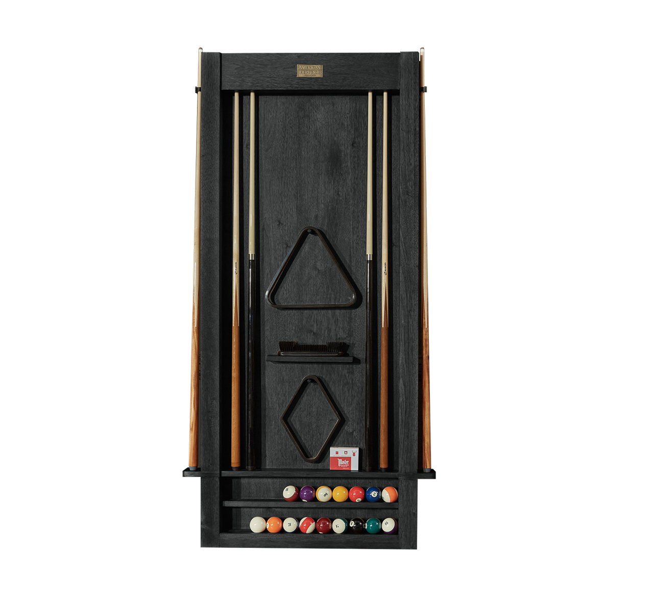 Alta Wall Mounted Cue Rack 6 (Black Ash) (ALTAWALLRACK6-BA)