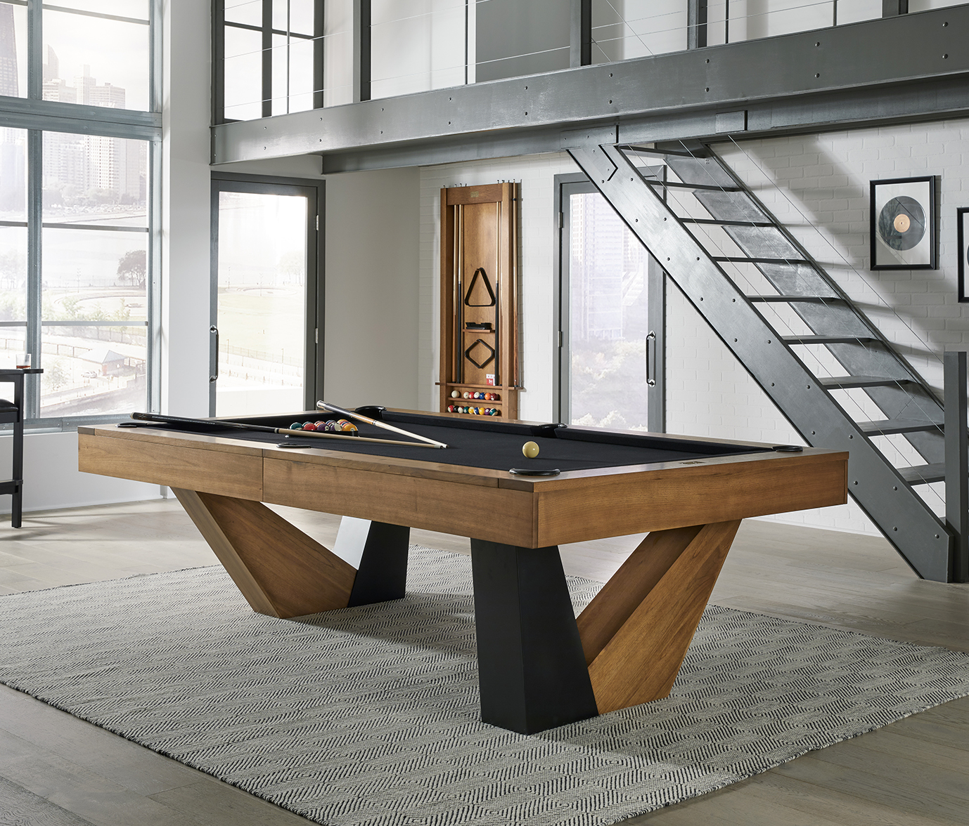 Annex 8' Pool Table (Brushed Walnut) (ANNEXBWEBONY-DTCKIT)