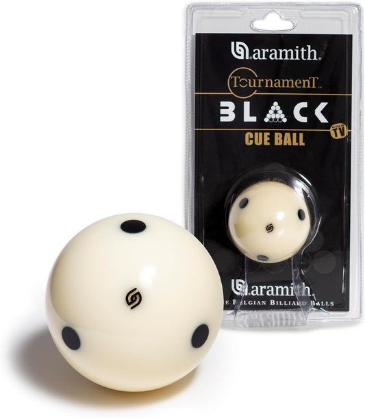 Aramith Black Cue Ball | 57.2mm (2 1/4") Professional Phenolic Resin | High-Gloss Stealth Edition