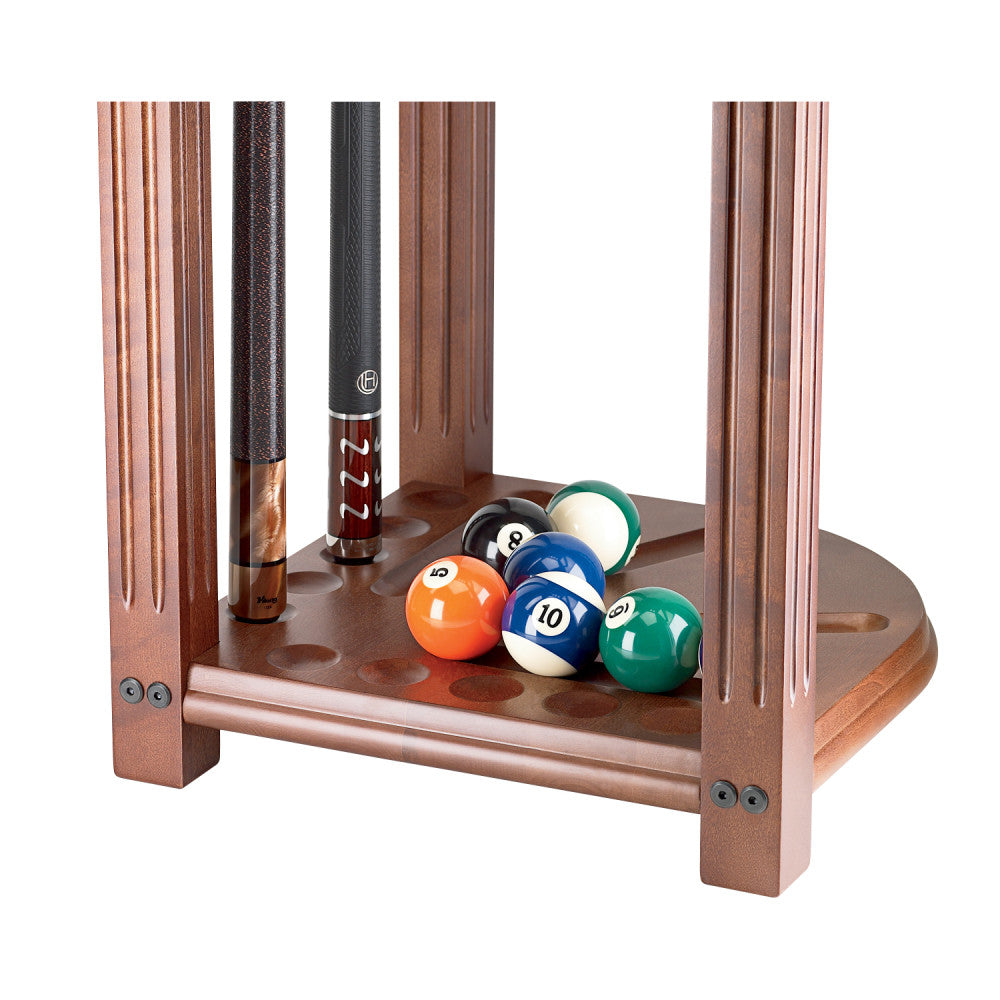 HJ Scott 10-Cue Heavy Duty Corner Rack - detail