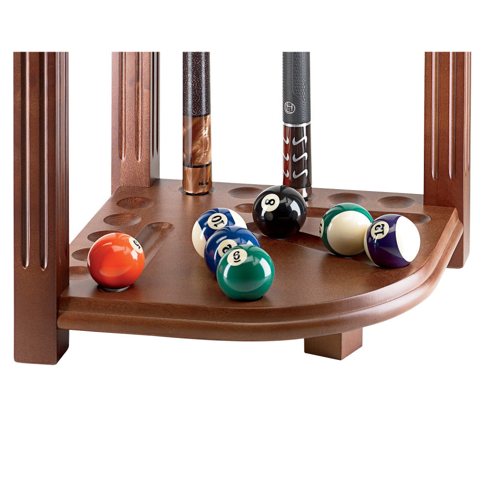 HJ Scott 10-Cue Heavy Duty Corner Rack - detail