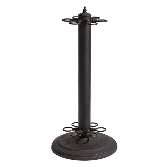 HJ Scott 6-Cue Metal Floor Rack - Matte Black