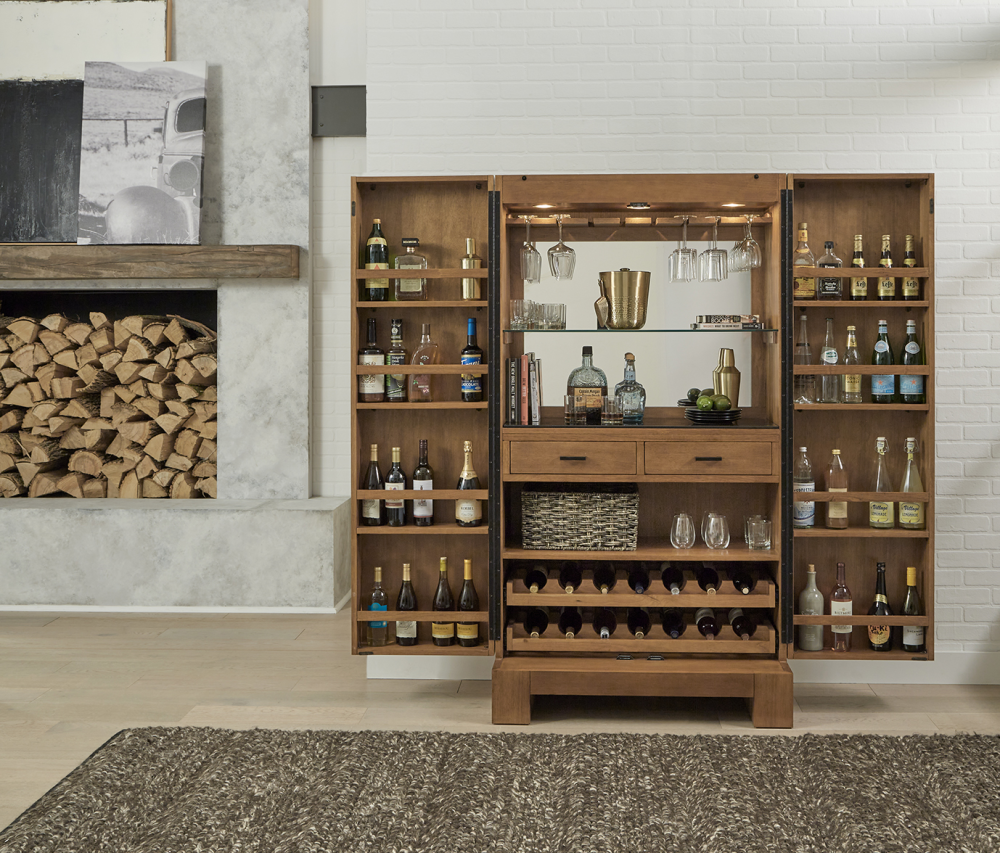 Alta Wine & Spirit Cabinet (Brushed Walnut) (ALTAWINECAB-BW)