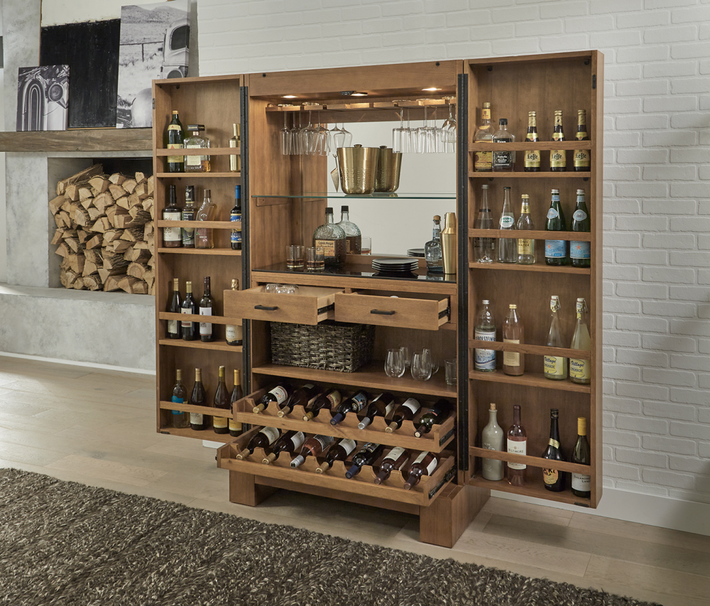 Alta Wine & Spirit Cabinet (Brushed Walnut) (ALTAWINECAB-BW)