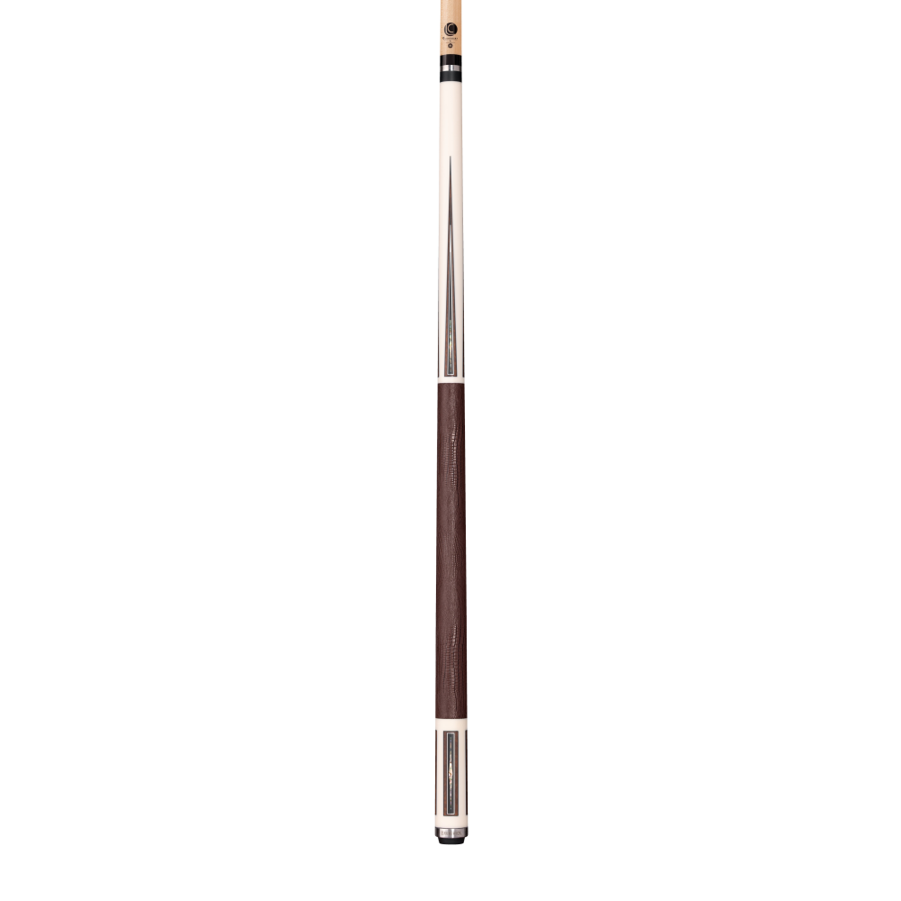 Brunswick x Lucasi White cue - forearm inlays