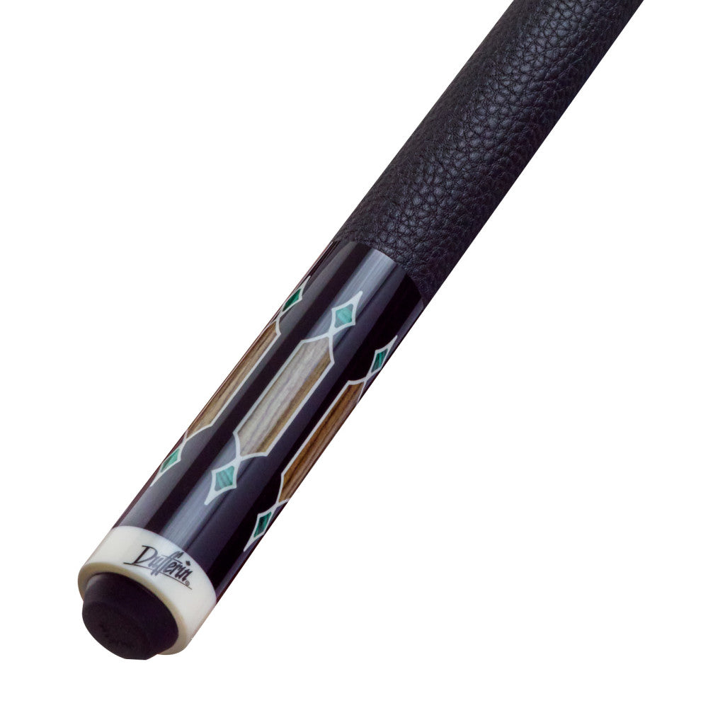Dufferin Malachite Crown Cue with Embossed Leather Wrap (D-502)