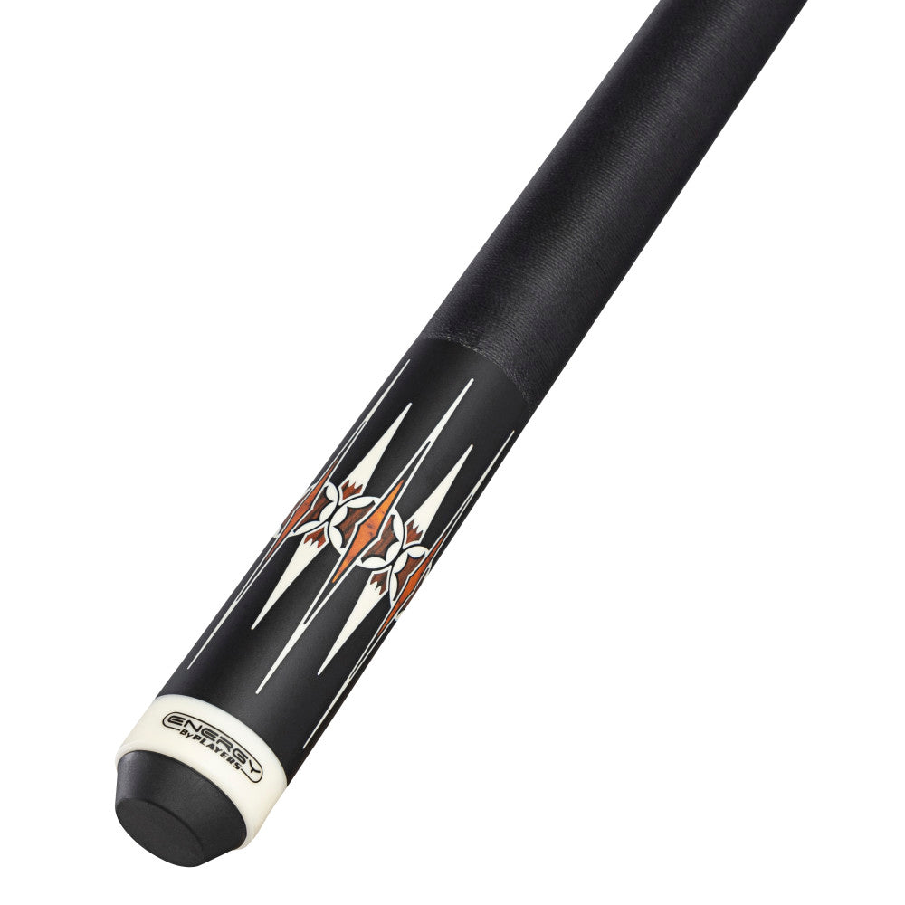 Energy By Players Matte Black/White with Cocobolo Cue with Black Linen Wrap (HC21)
