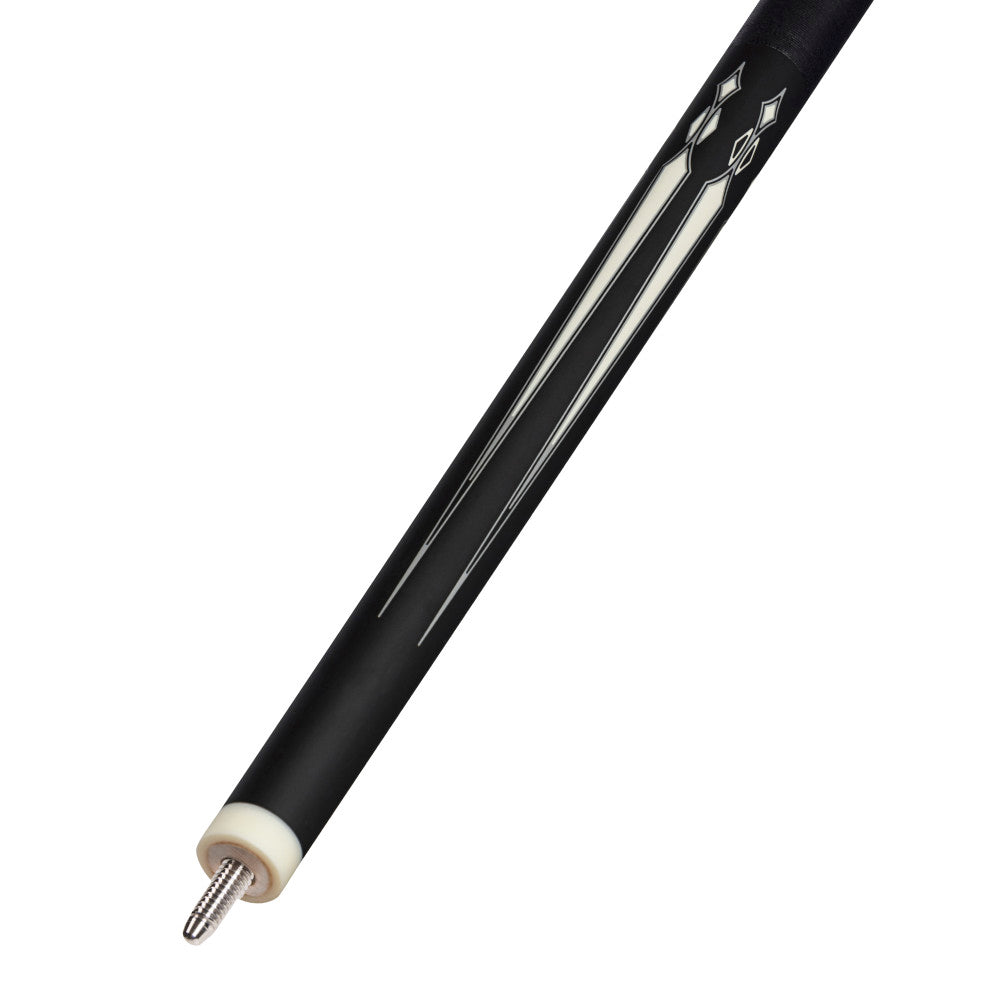 Energy By Players Matte Black/White with Silver Cue with Black Linen Wrap (HC20)