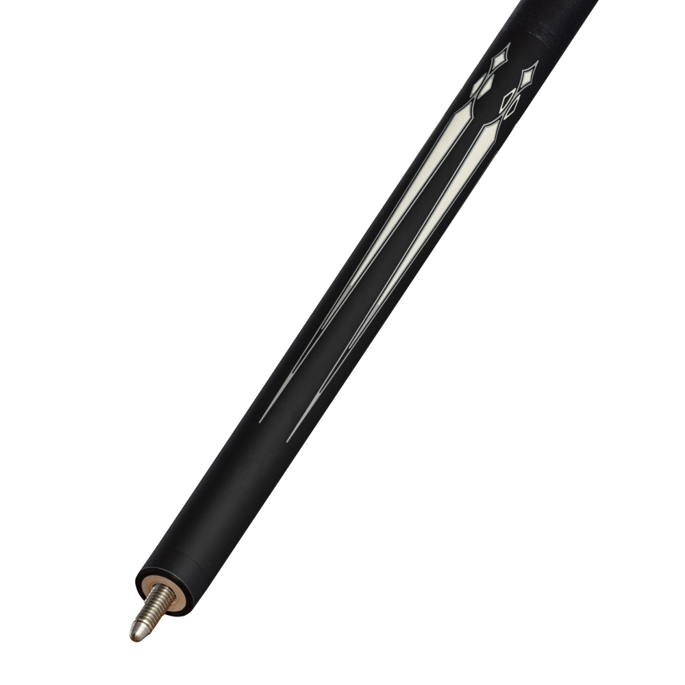 Energy By Players Matte Black/White with Silver Cue with Black Linen Wrap (HC20)