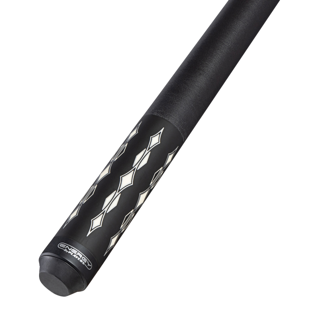 Energy By Players Matte Black/White with Silver Cue with Black Linen Wrap (HC20)
