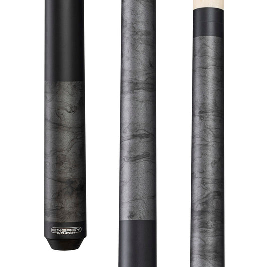 Energy by Players Matte Gunmetal Smoke Wrapless Cue (ENS3)