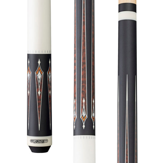 Energy By Players Matte White/Black with Thuya Burl Wrapless Cue (HC22)