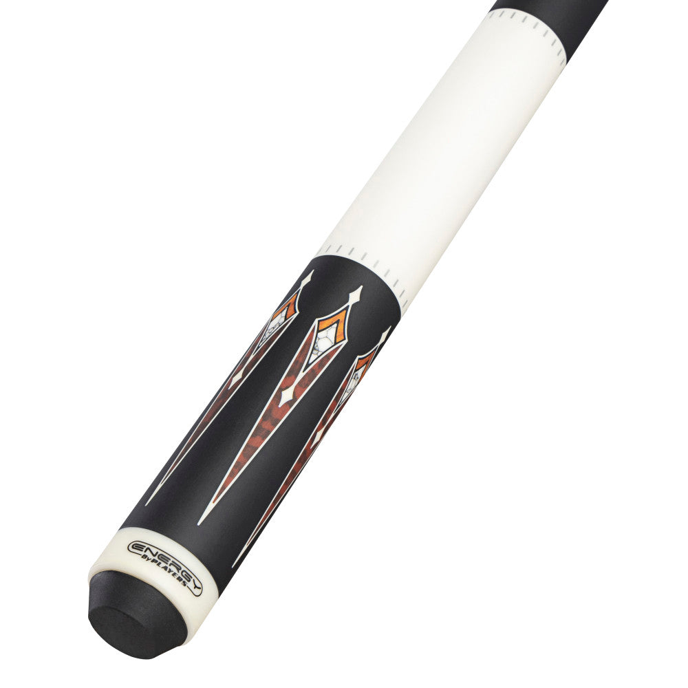 Energy By Players Matte White/Black with Thuya Burl Wrapless Cue (HC22)