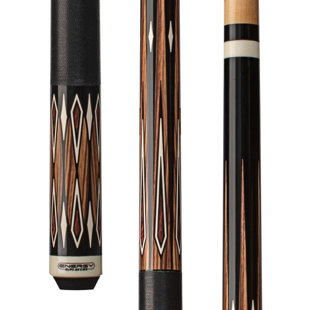Energy By Players Natural Maple Sneaky Pete Cue with Black Linen Wrap (HC17)