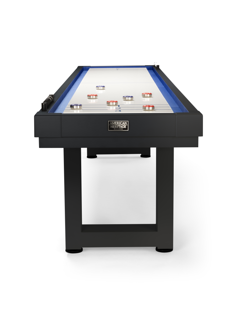 Overhead view of Lanai shuffleboard table showing playing surface and scoring area