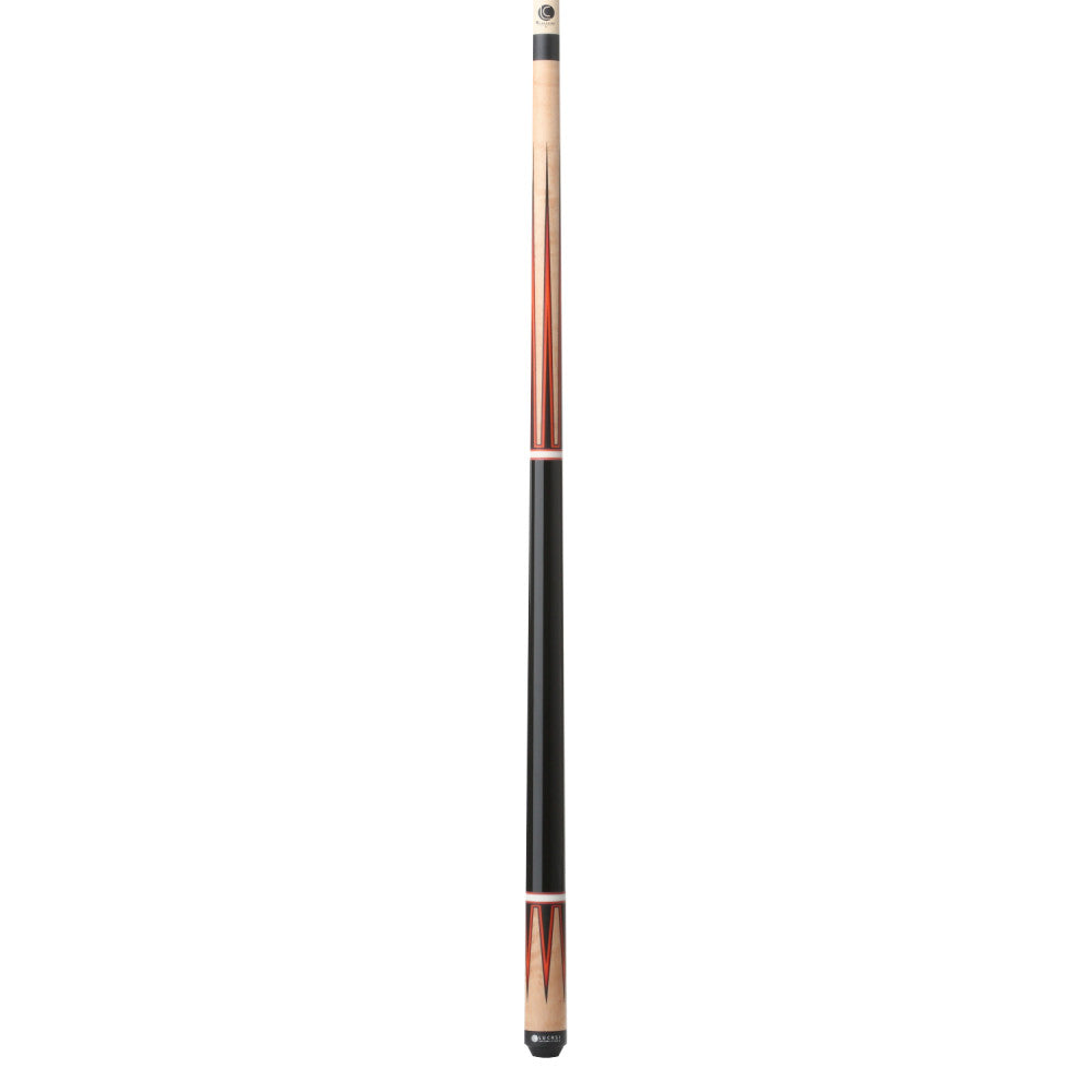 Lucasi LZC54 cue - forearm with red & orange points