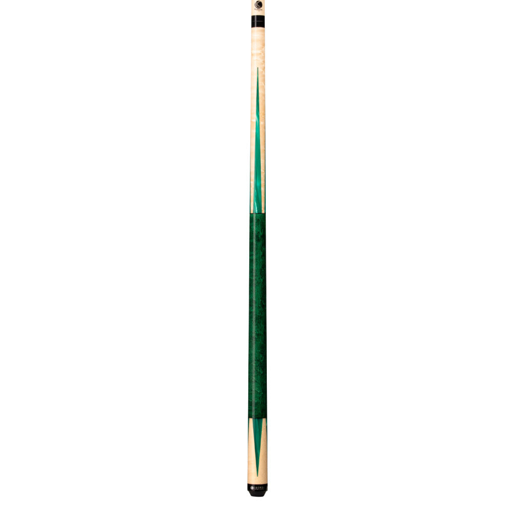 Lucasi LZC18 cue - forearm with Majestic Emerald inlays