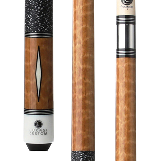Lucasi LZD3 Exotic Apitong Diamond Series Cue - full view
