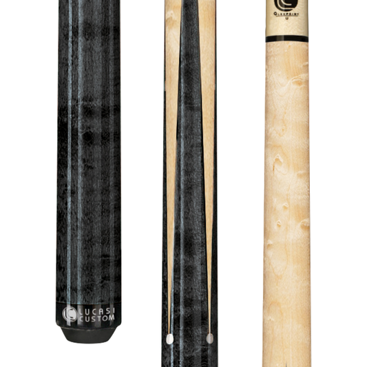 Lucasi LZ2000SPG Smoke Grey Birdseye Maple Sneaky Pete cue - full view