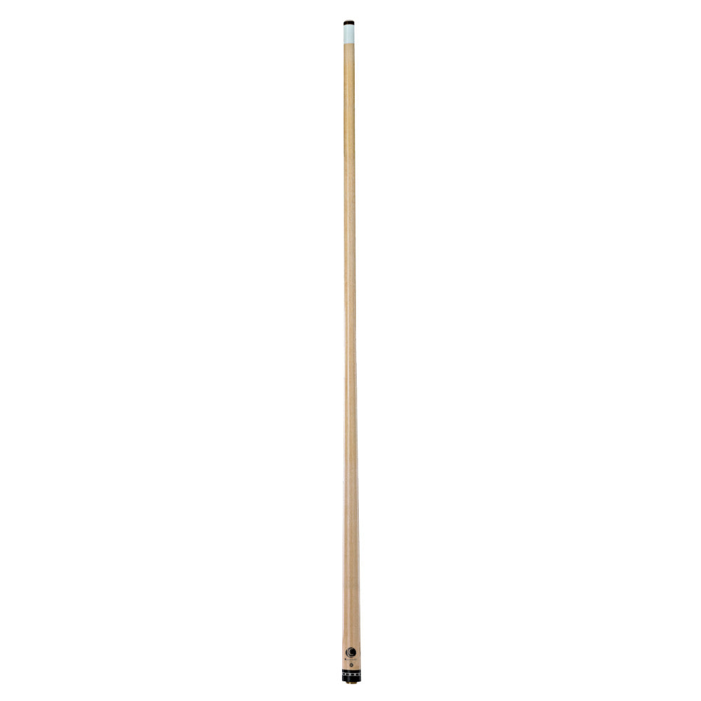 A single billiard cue shaft shown in full length on a white background.