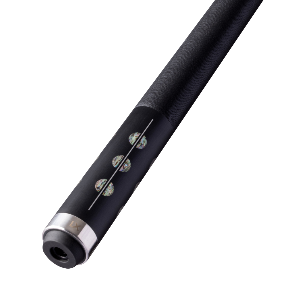 Lucasi LUX75 cue - black linen wrap detail