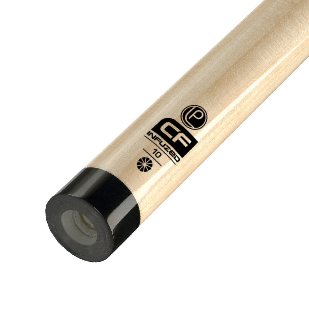 InFUZED shaft end with black collar and wood grain detail