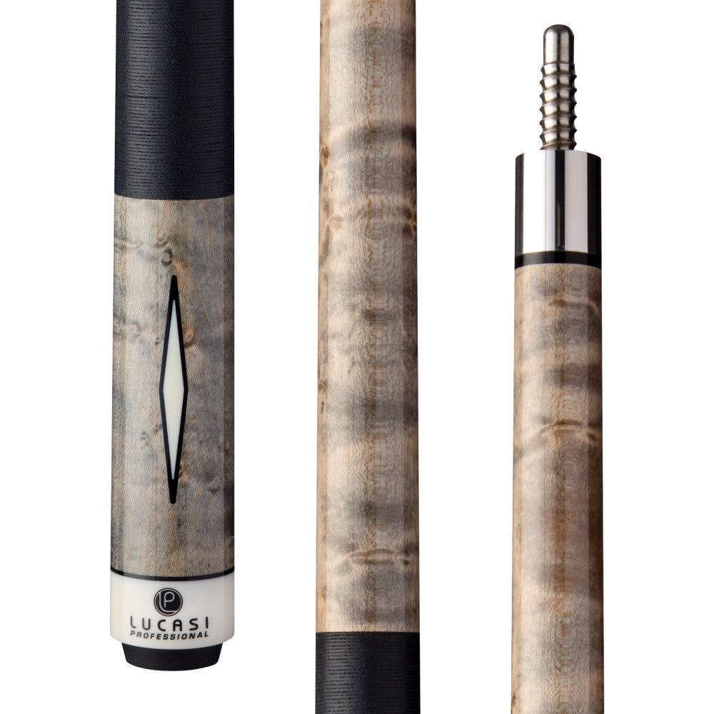 Lucasi Pro Series - Grey Wash Birdseye Maple Cue Butt