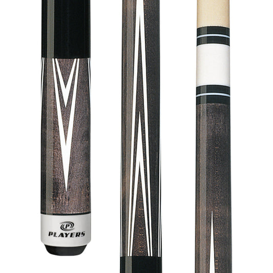 Players 4 Point Grey Wrapless Cue (C-803)
