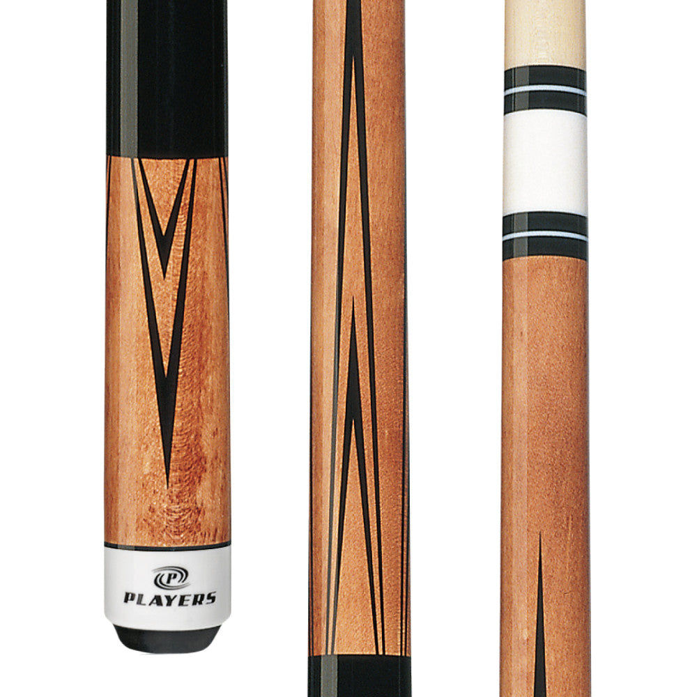 Players 4 Point Natural Wrapless Cue (C-802)