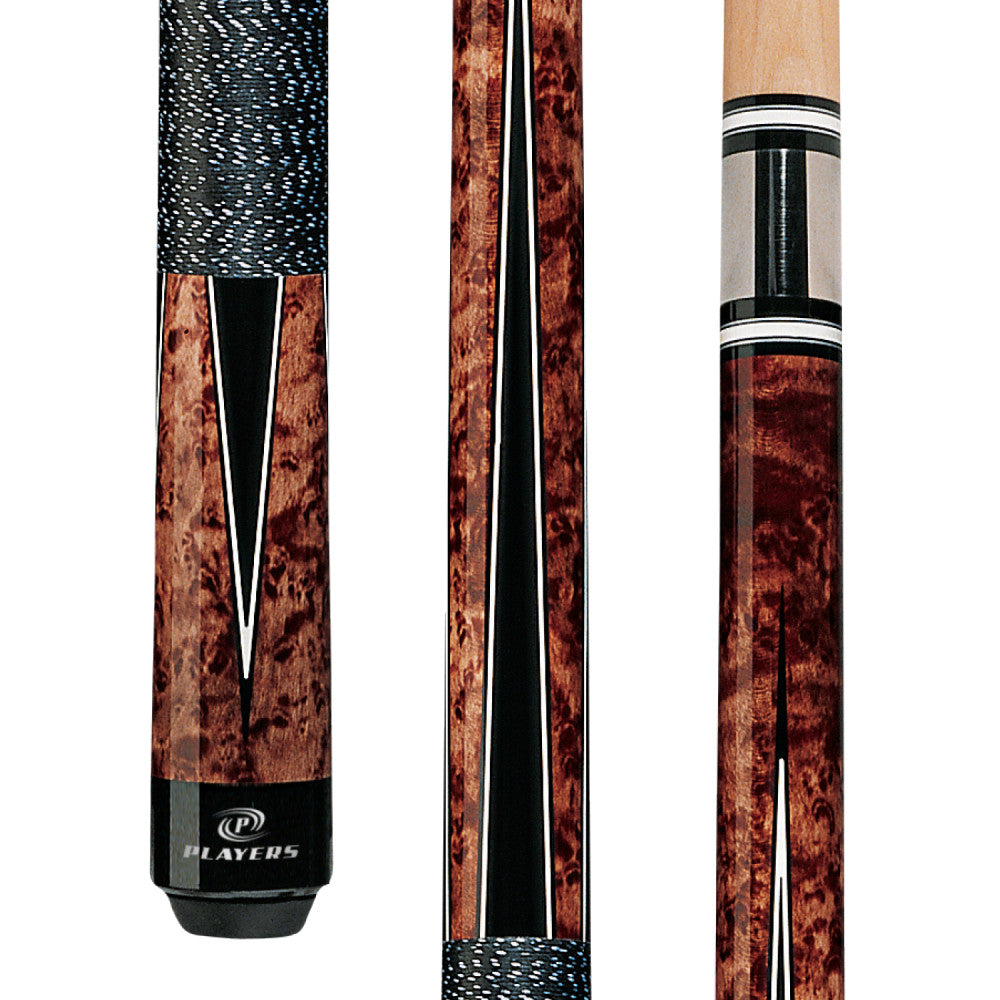 Players Antique Maple & Black Cue with Black/White Linen Wrap (G-1003)
