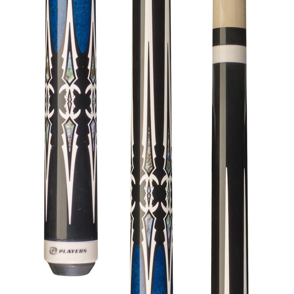 Players Black & Blue Wrapless Cue (G-4113)